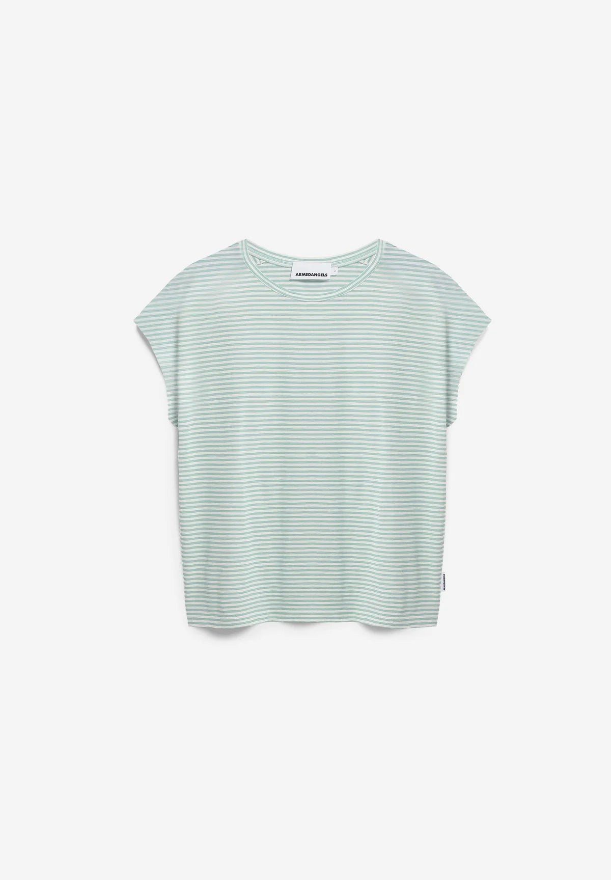 ORGANIC COTTON SLUB JERSEY STRIPE T-SHIRT | OATMILK-FOAM