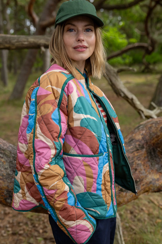 DANEMAPLE QUILTED THERMO JACKET | NOUGAT TROPS