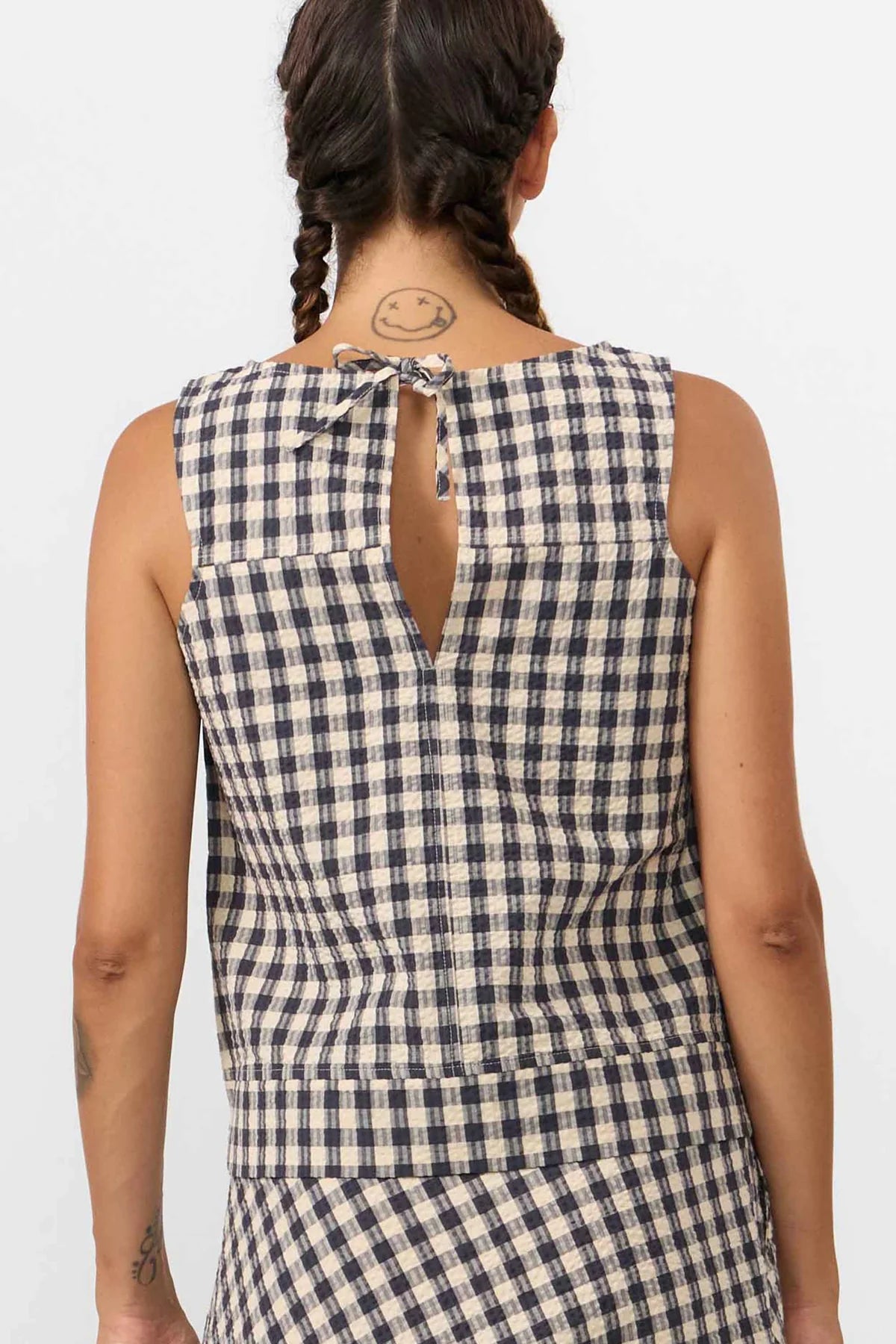ARUBA TOP CHECK GREY
