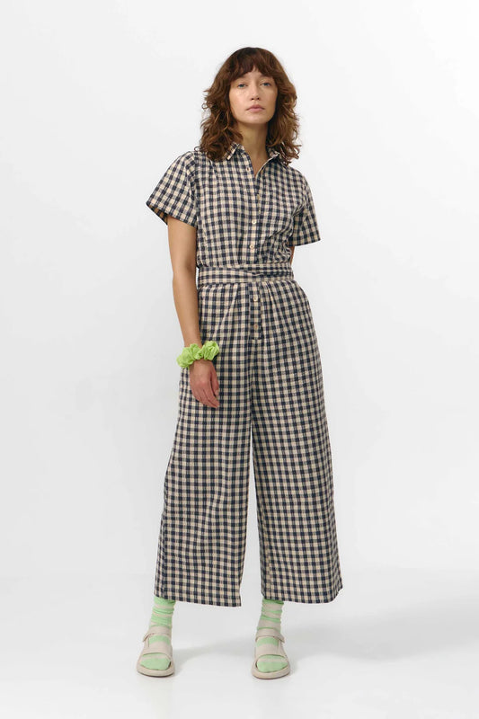 ALME JUMPSUIT CHECK GREY