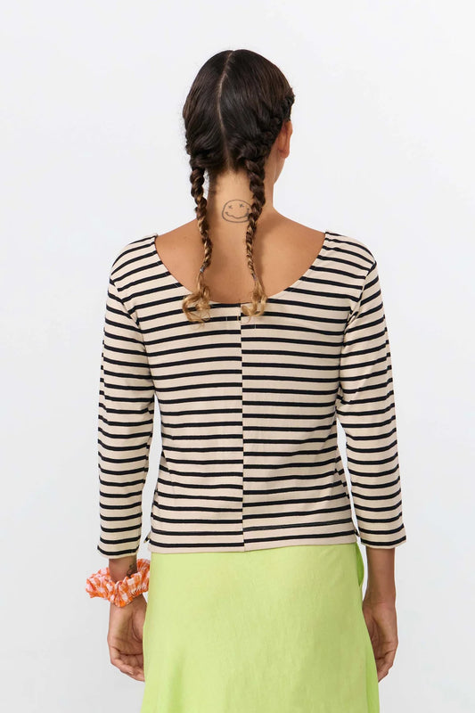 BONAO TOP STRIPES BLACK