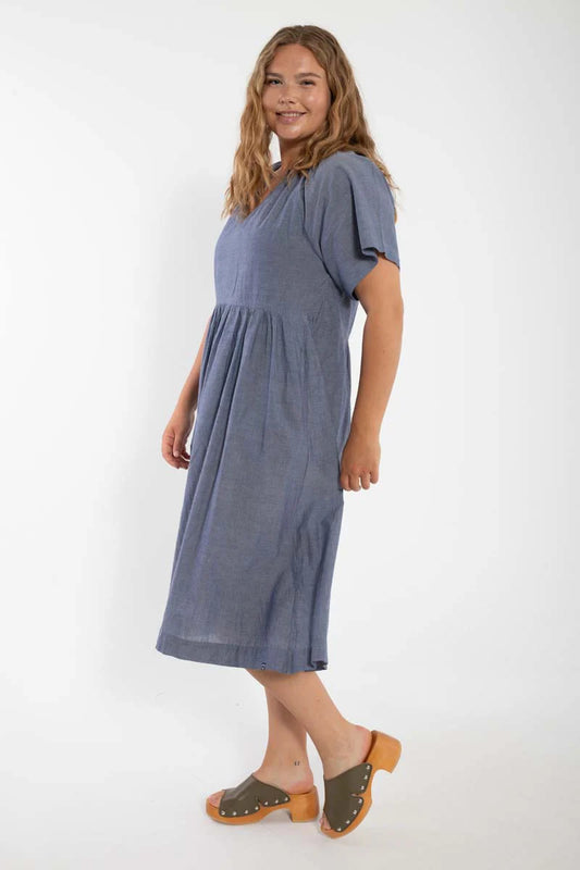 DANELUFT DRESS LIGHT CHAMBREY