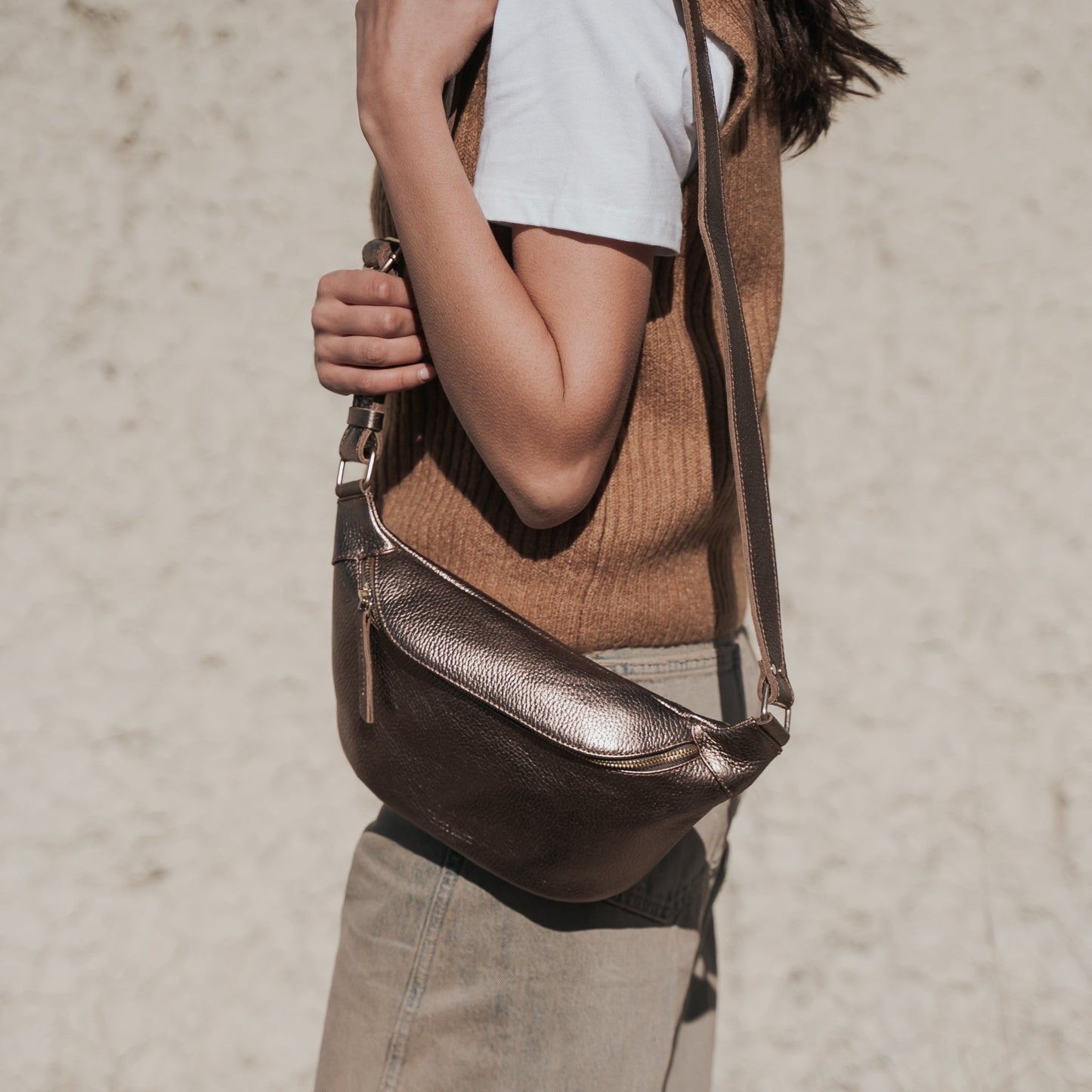 FANNY BUM BAG LARGE | METALLIC RAME