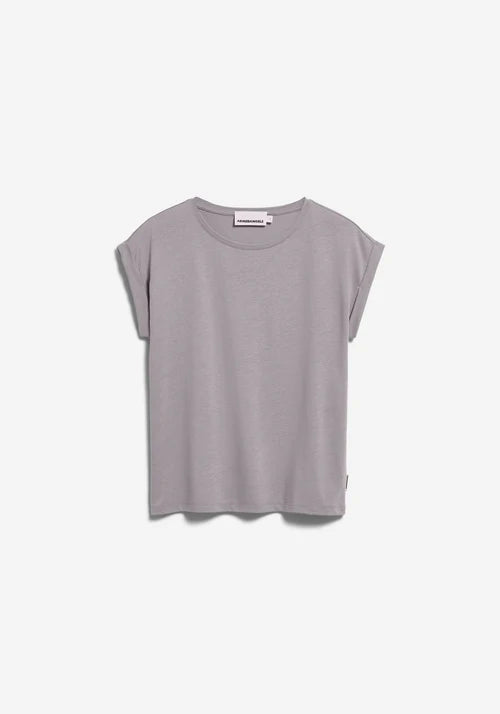 JILAANA ORGANIC COTTON AND TENCEL™ LYOCELL T-SHIRT | SEAL GREY