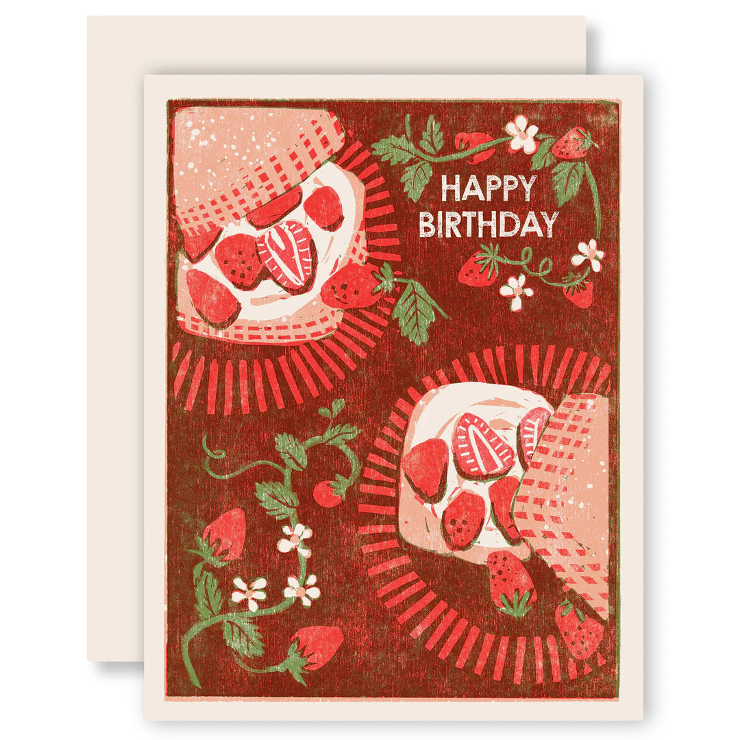 STRAWBERRY SHORTCAKE | LETTERPRESS PRINTED CARD