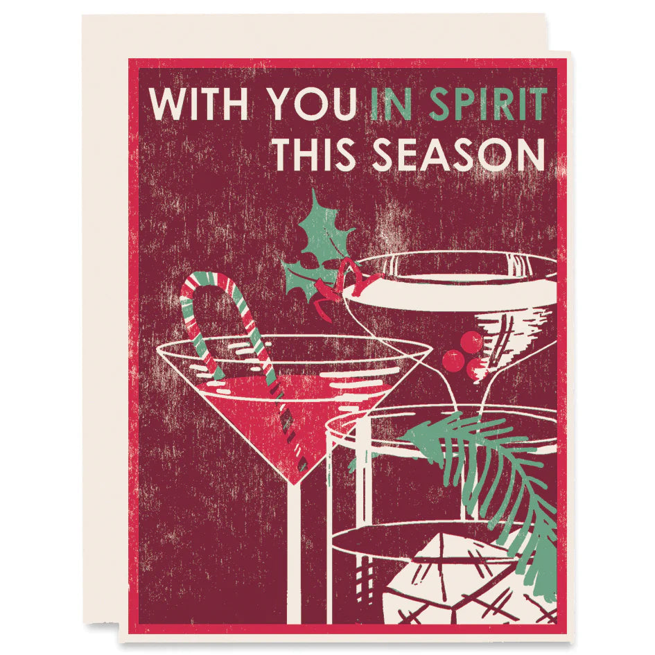 WITH YOU IN SPIRIT LETTERPRESS CARD