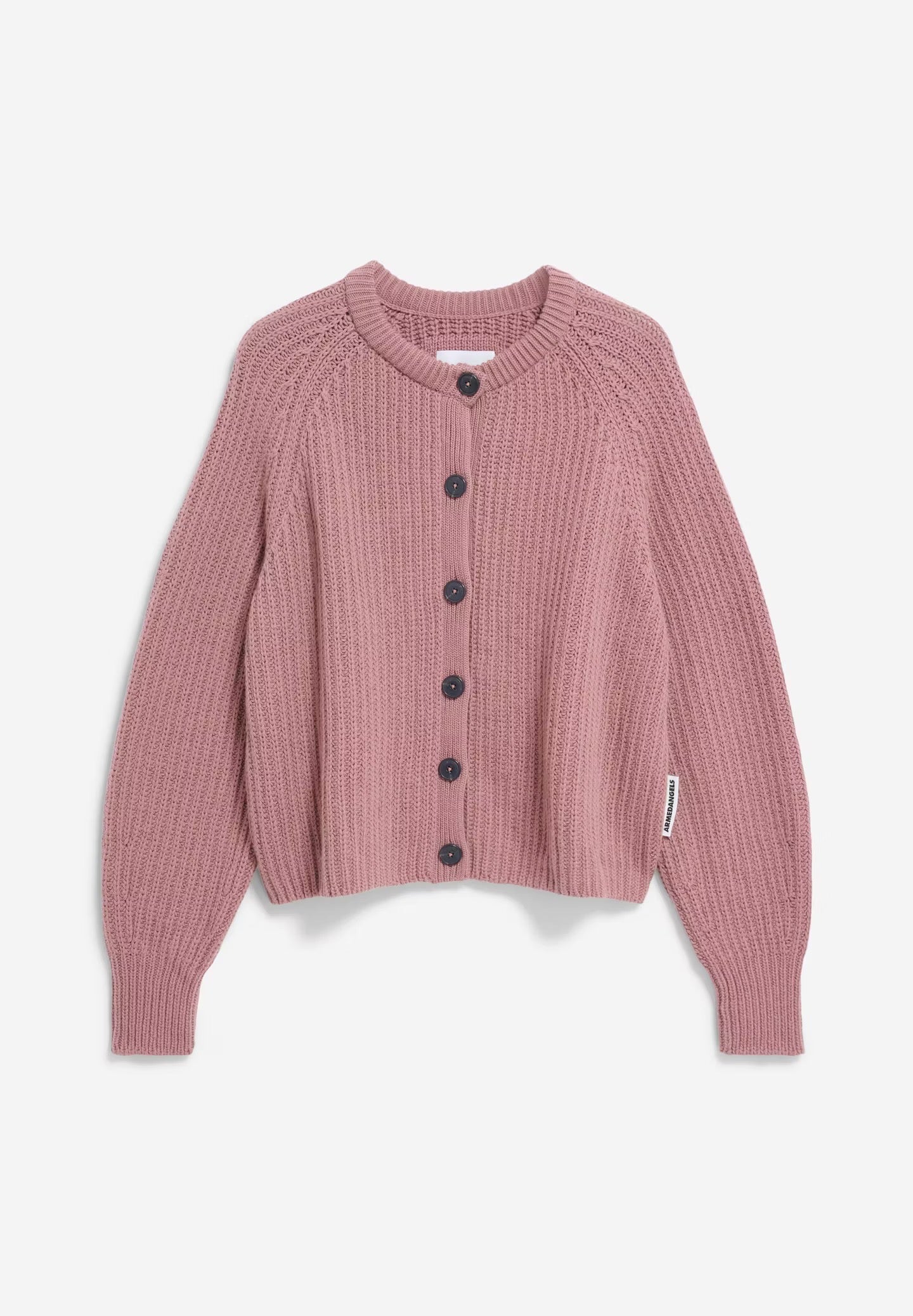 SELMAA ORGANIC COTTON & WOOL CARDIGAN | LIGHT BERRY