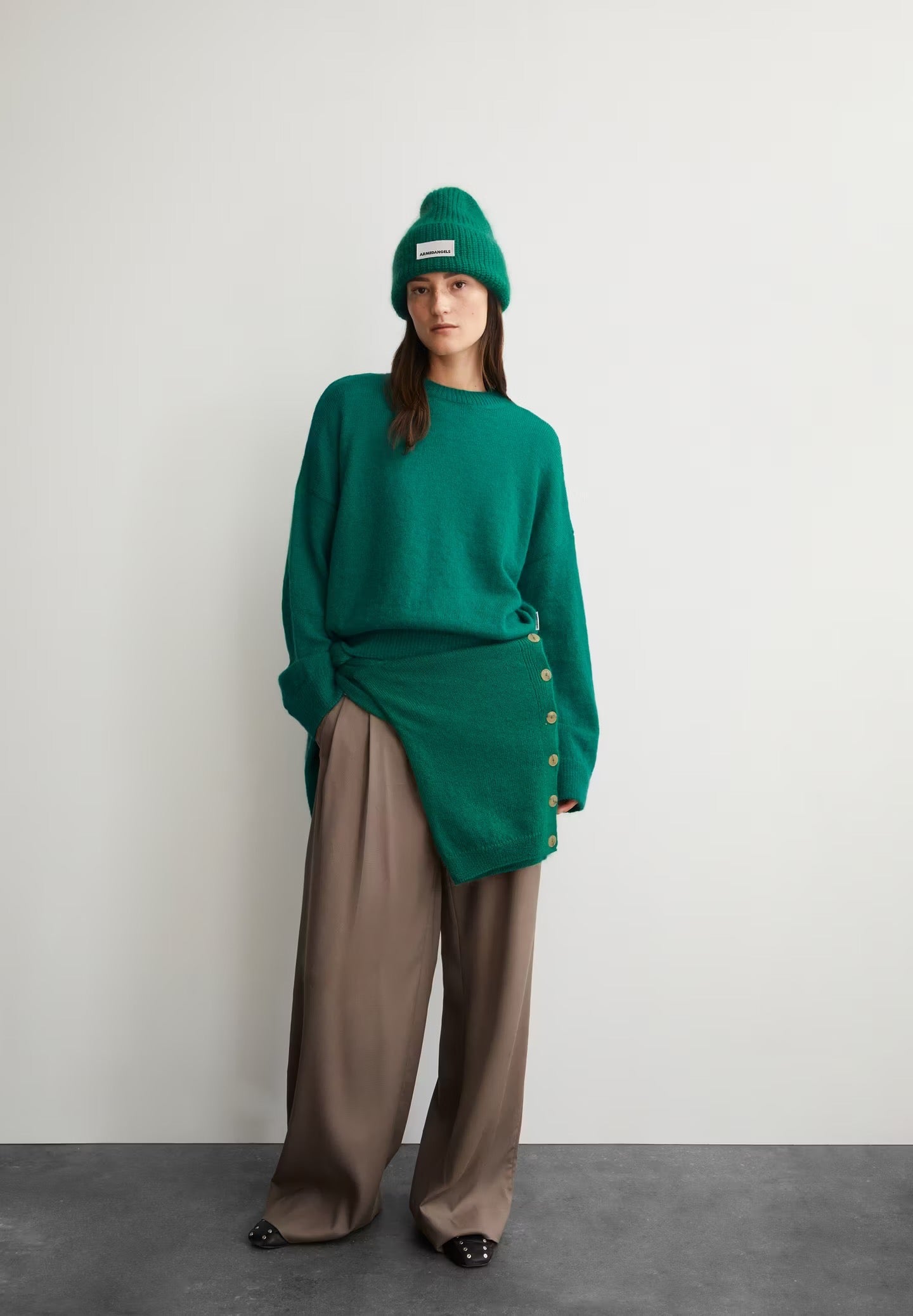 SURI INARIAAS MOHAIR WOOL MIX JUMPER | EMERALD GREEN