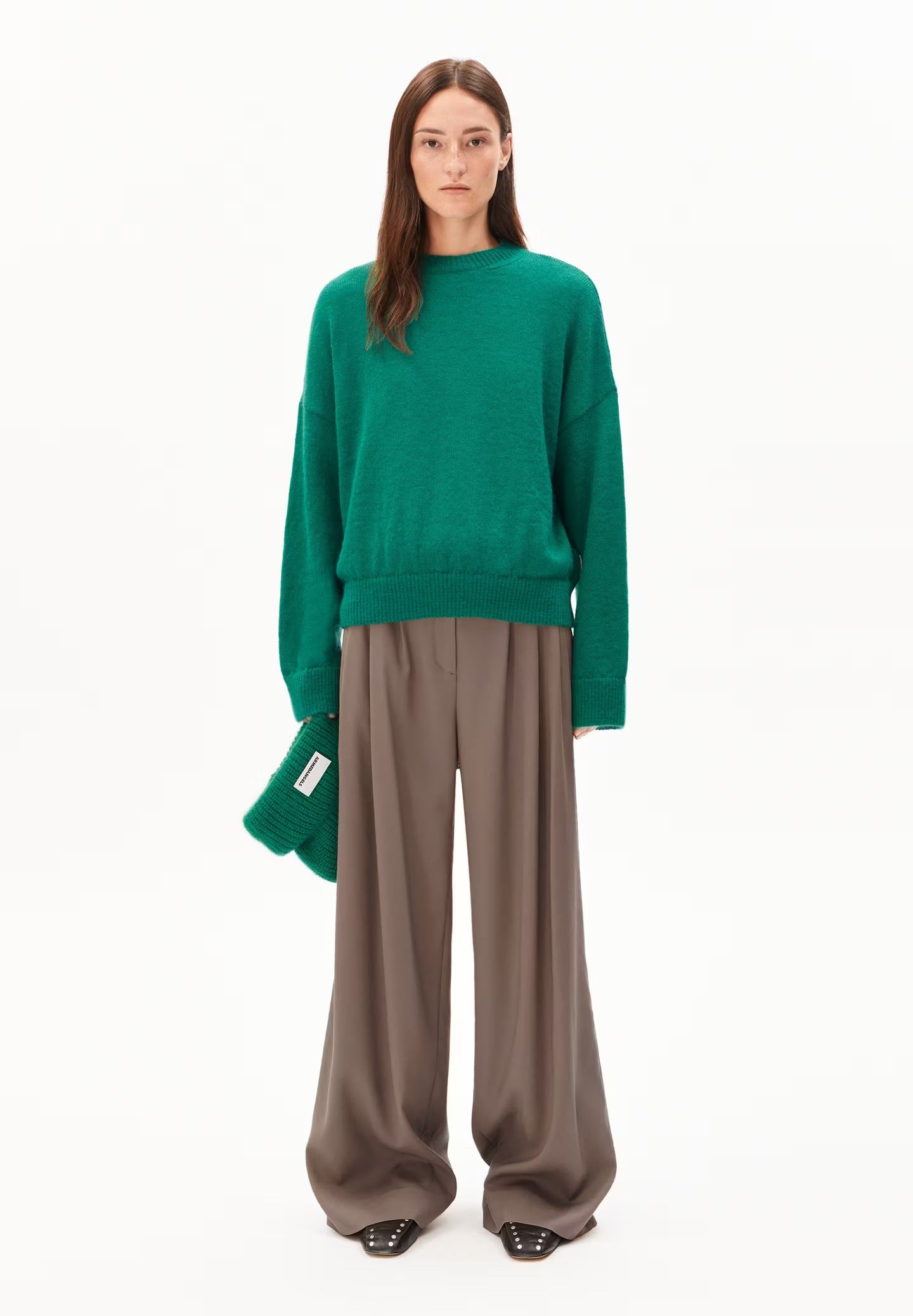 SURI INARIAAS MOHAIR WOOL MIX JUMPER | EMERALD GREEN
