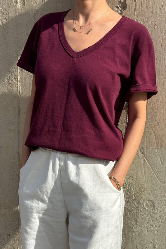 LA VIE TEE | ORGANIC COTTON | MAROON