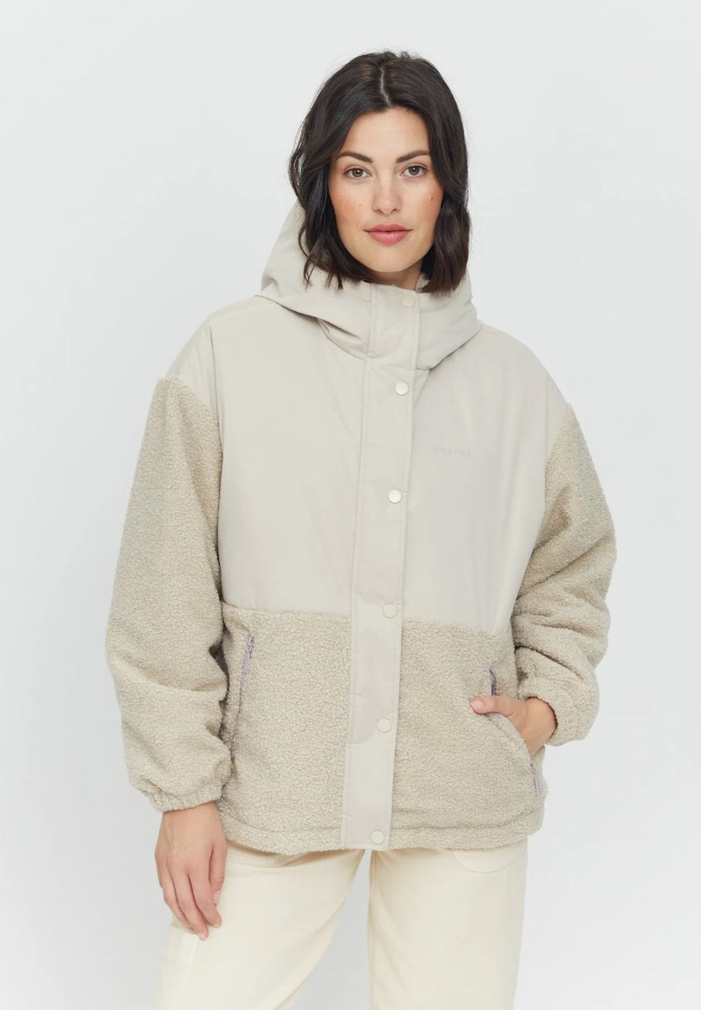 LAINE SHERPA JACKET | EGGSHELL
