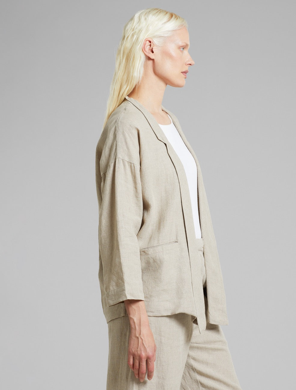 TANTO LOOSE LINEN BLAZER | ECRU