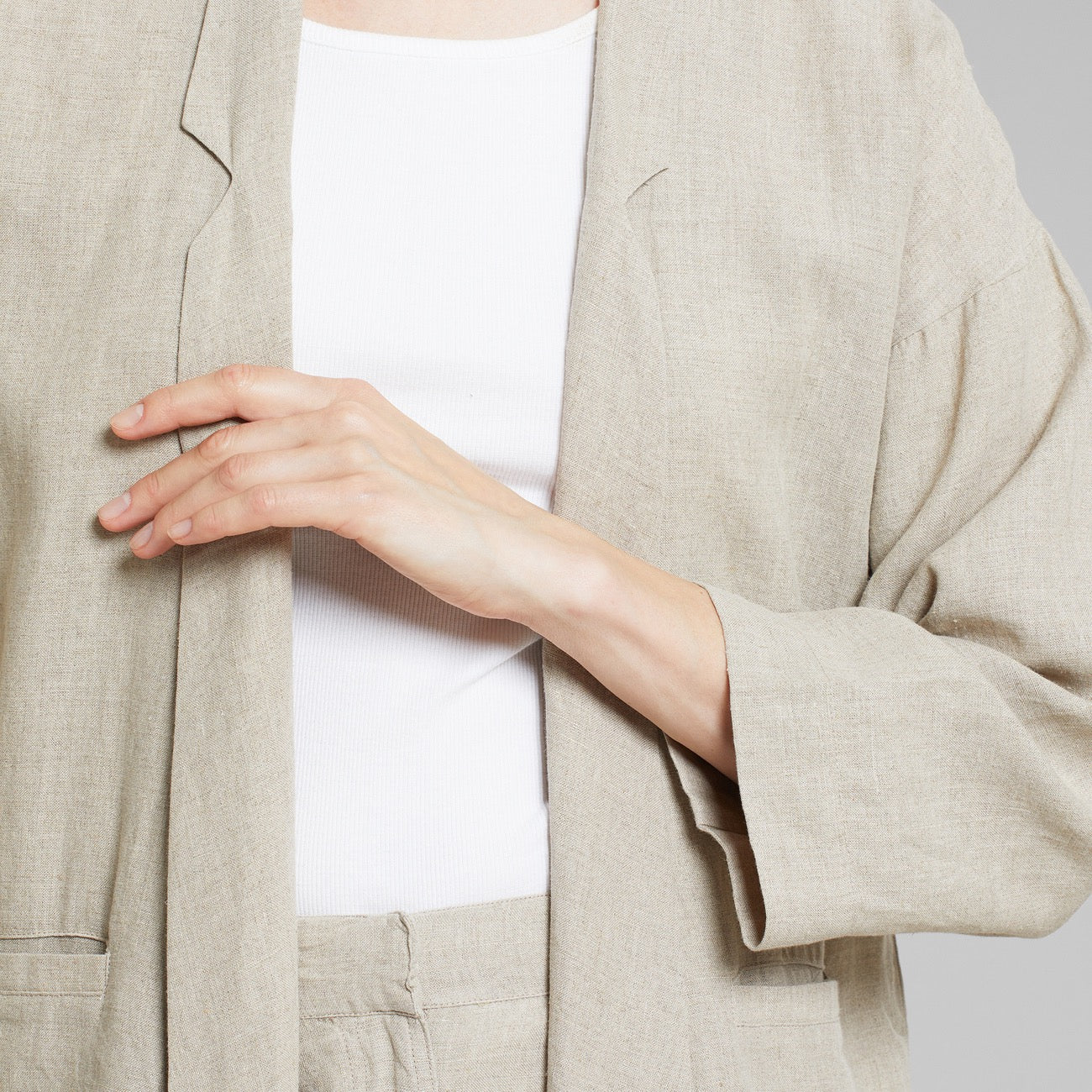 TANTO LOOSE LINEN BLAZER | ECRU