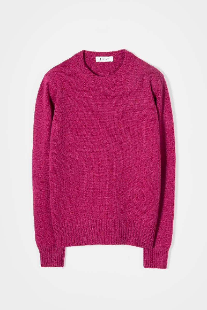 Rifò Women's Recycled Wool Crewneck Jumper Laura – Magenta