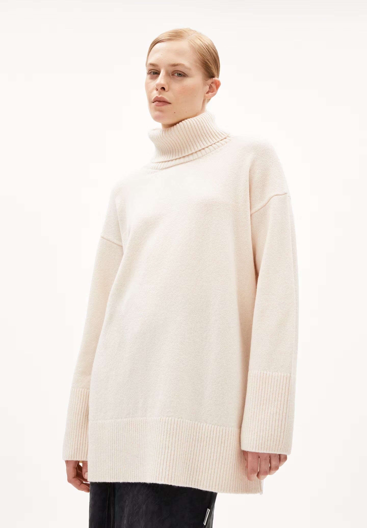 ARDIAA LOOSE FIT ORGANIC WOOL MIX JUMPER | OATMILK