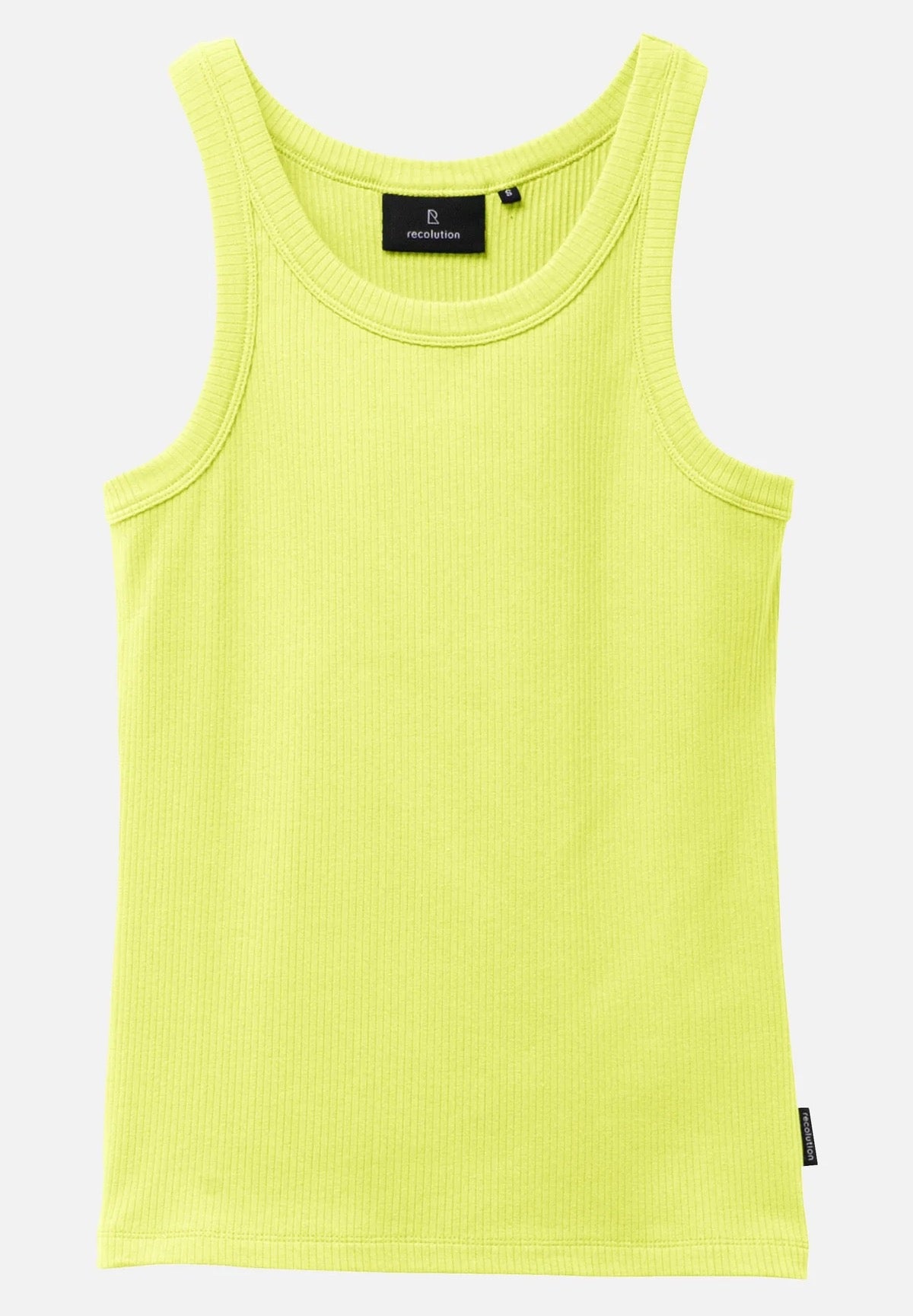 ANISE ORGANIC COTTON FITTED RIBBED VEST TOP | SUN YELLOW