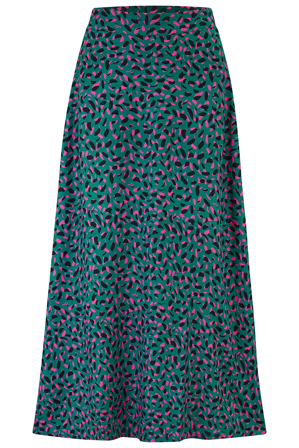 KRISTA CIRCLE SKIRT | GREEN/ LAYERED SPOT