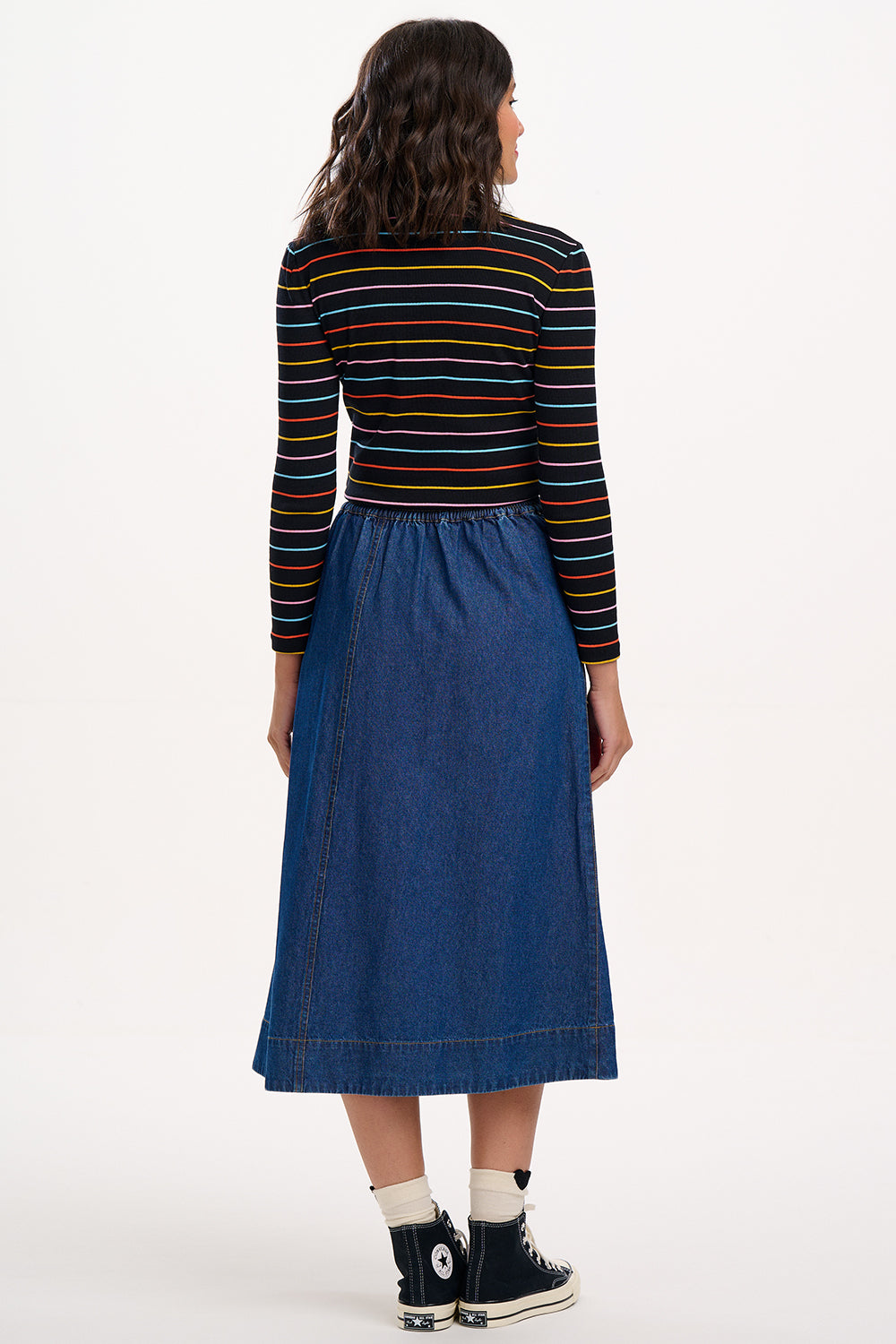 JOANNA MIDI SKIRT | DEEP BLUE DENIM