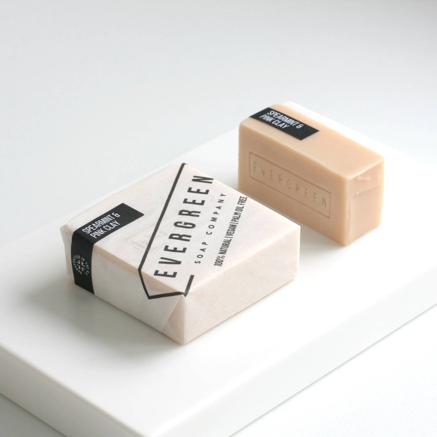 SPEARMINT & PINK CLAY 100% NATURAL SOAP