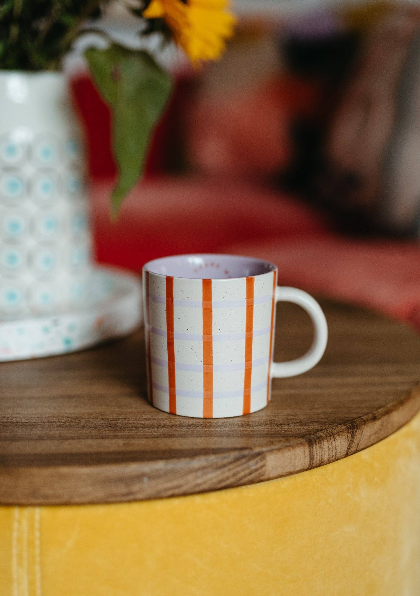 LILAC CHECK MUG