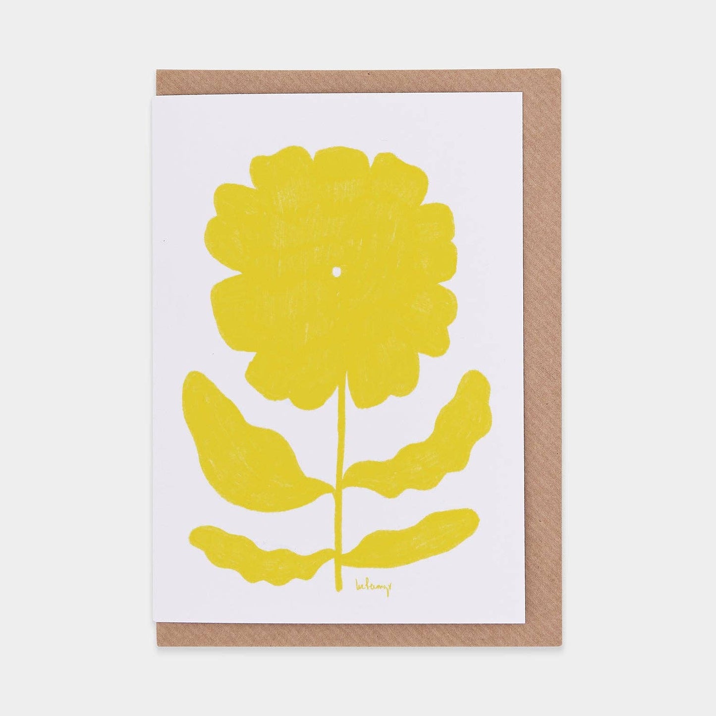 YELLOW HUG GREETING CARD