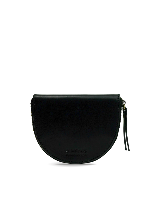 LAURA LEATHER COIN PURSE | BLACK