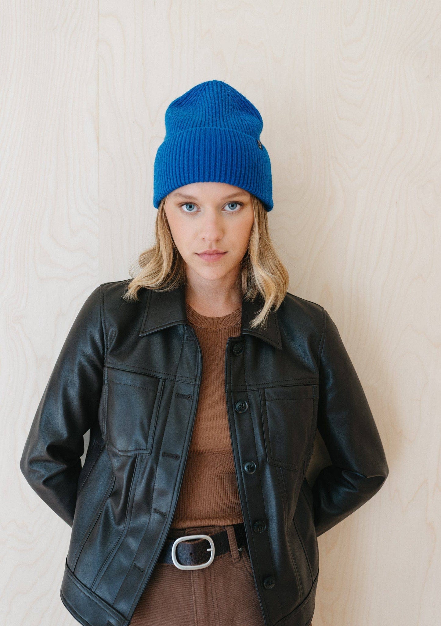 CASHMERE & MERINO WOOL BEANIE | COBALT