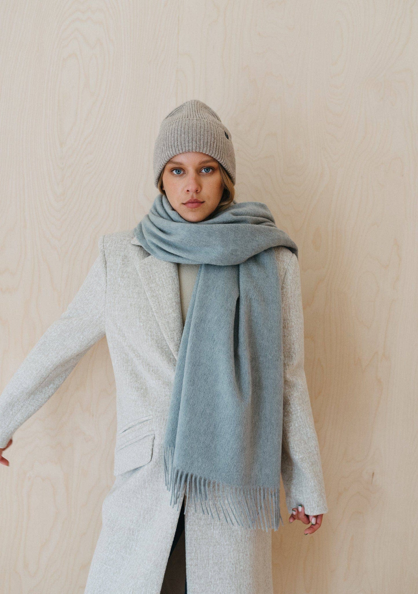 CASHMERE & MERINO WOOL BEANIE | OATMEAL MELANGE