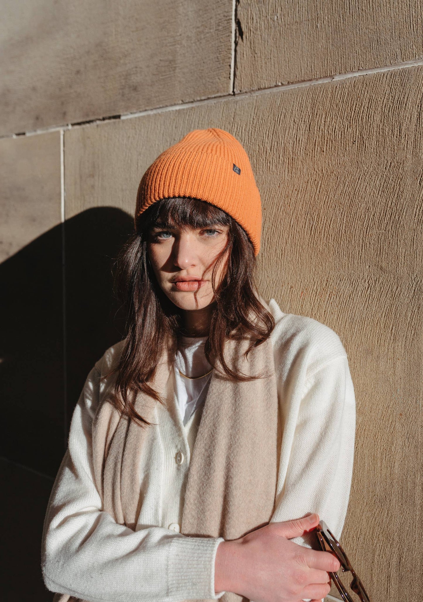 CASHMERE & MERINO WOOL BEANIE | AMBER