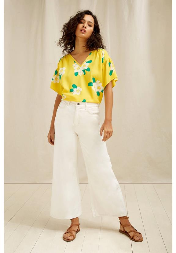 VALERIE PLUMERIA TOP || YELLOW