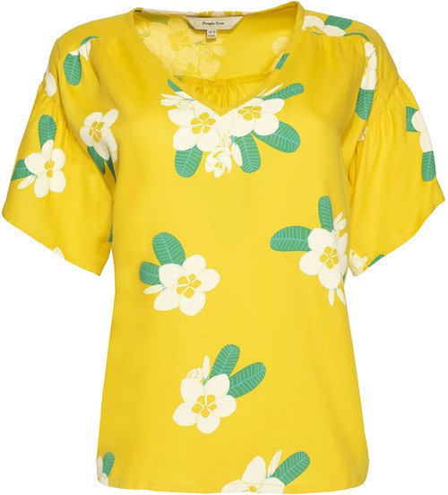 VALERIE PLUMERIA TOP || YELLOW