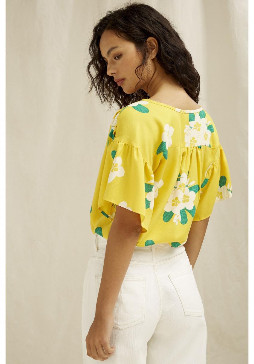 VALERIE PLUMERIA TOP || YELLOW