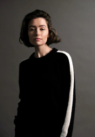 BRIANNE BICOLOR ALPACA SWEATER