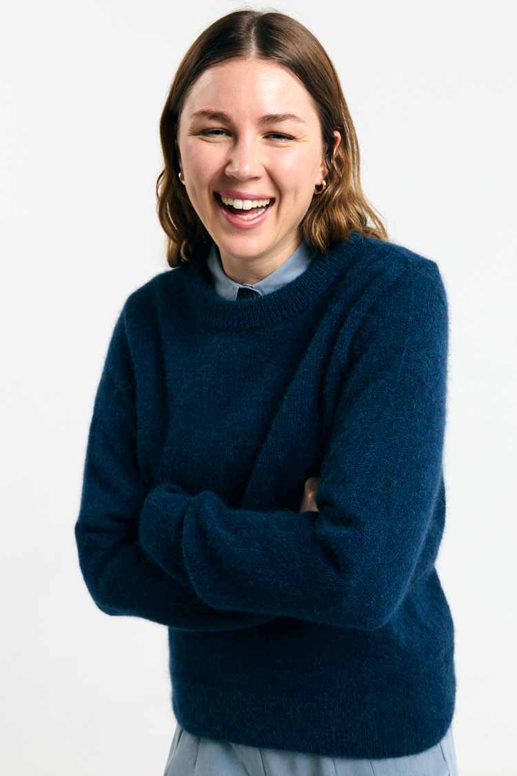 BABOL ALPACA AND MERINO WOOL BLEND JUMPER | BLUE