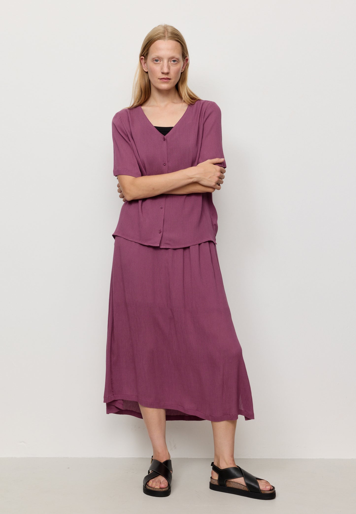 SPIREA LENZING™ ECOVERO™ BLOUSE | DARK TULIP