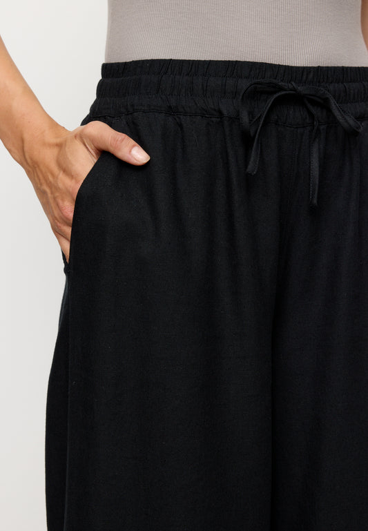PILEA WIDE LEG TROUSERS |  BLACK