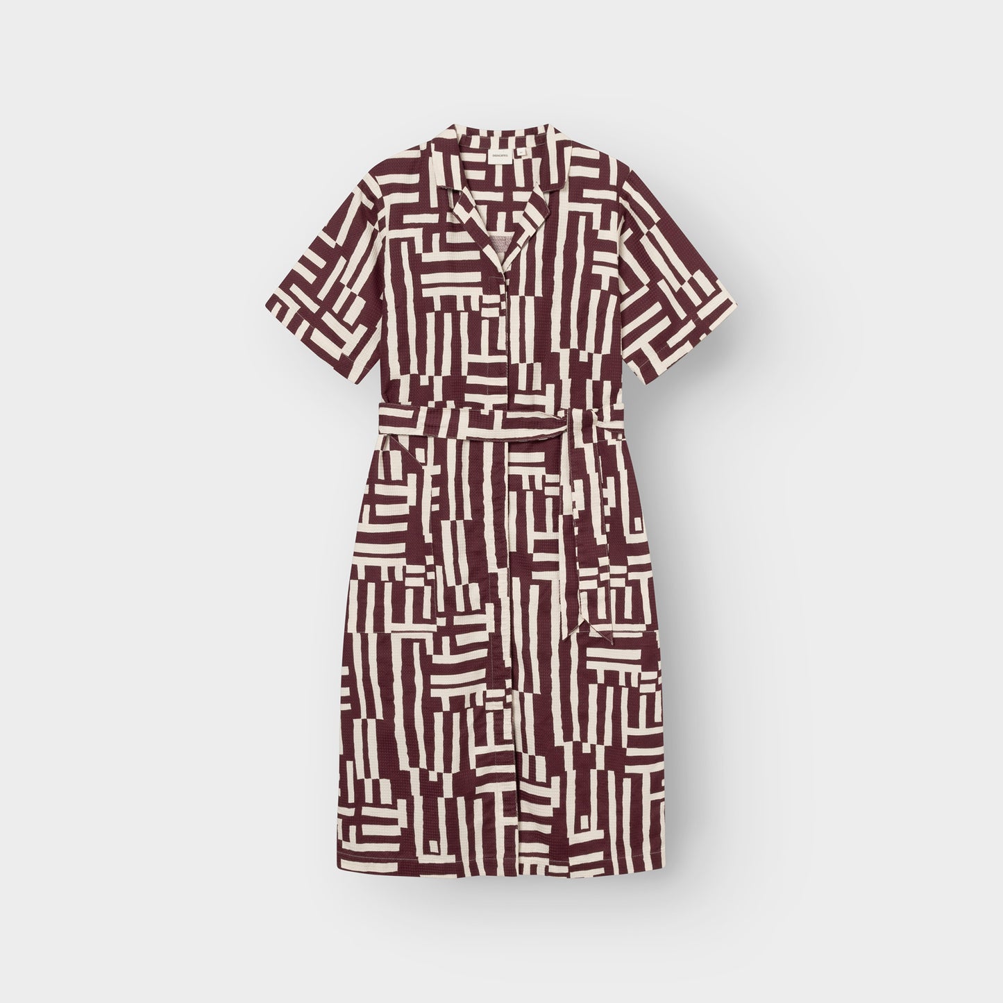 ORREFORS SHIRT DRESS | LINES & STICKS FIG RED