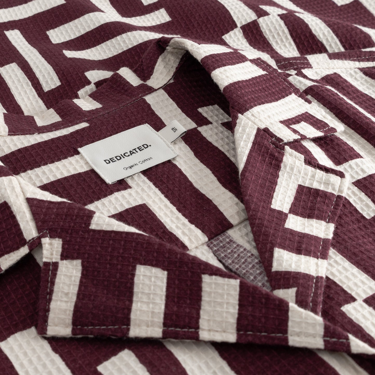 TORUP BOXY SHIRT | LINES & STICKS FIG RED