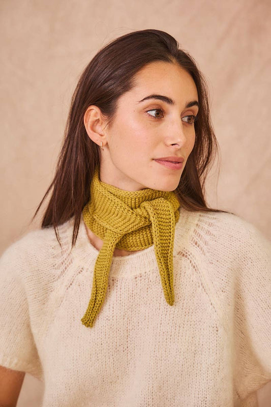 SOPHIE KNITTED NECK SCARF | OLIVE
