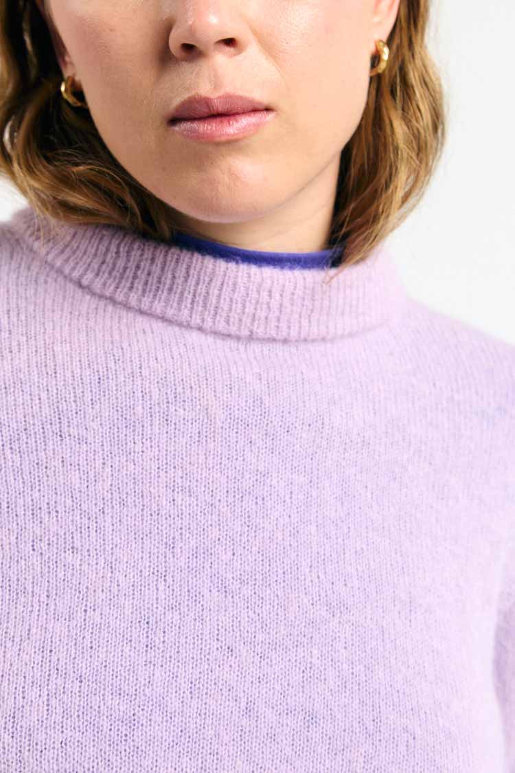 BABOL ALPACA AND MERINO WOOL BLEND JUMPER | LILAC