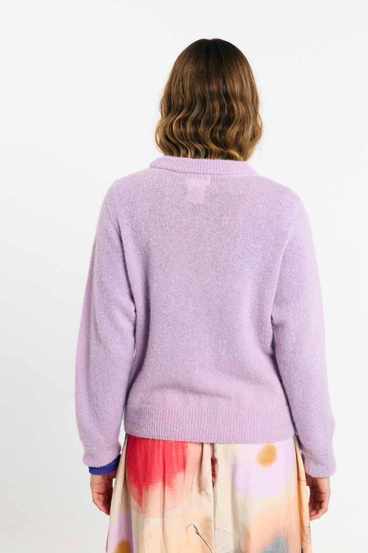 BABOL ALPACA AND MERINO WOOL BLEND JUMPER | LILAC