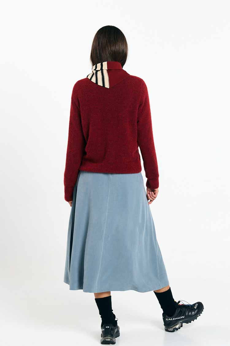 BABOL ALPACA AND MERINO WOOL BLEND JUMPER | BRICK