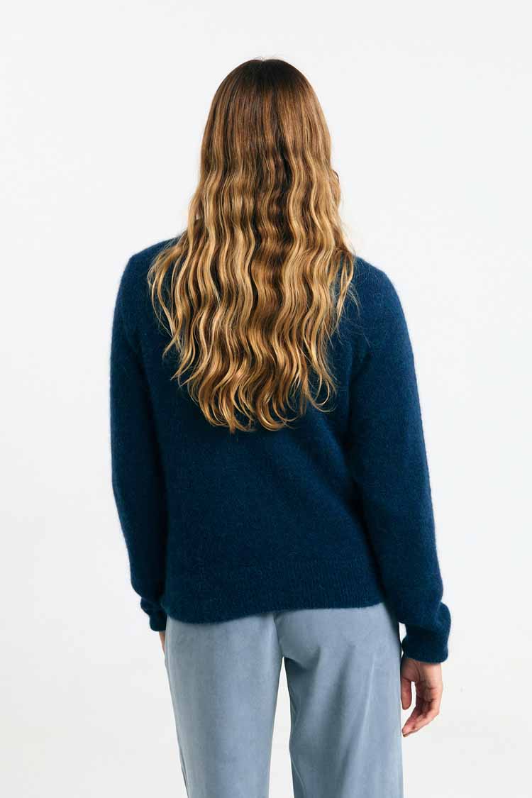 BABOL ALPACA AND MERINO WOOL BLEND JUMPER | BLUE