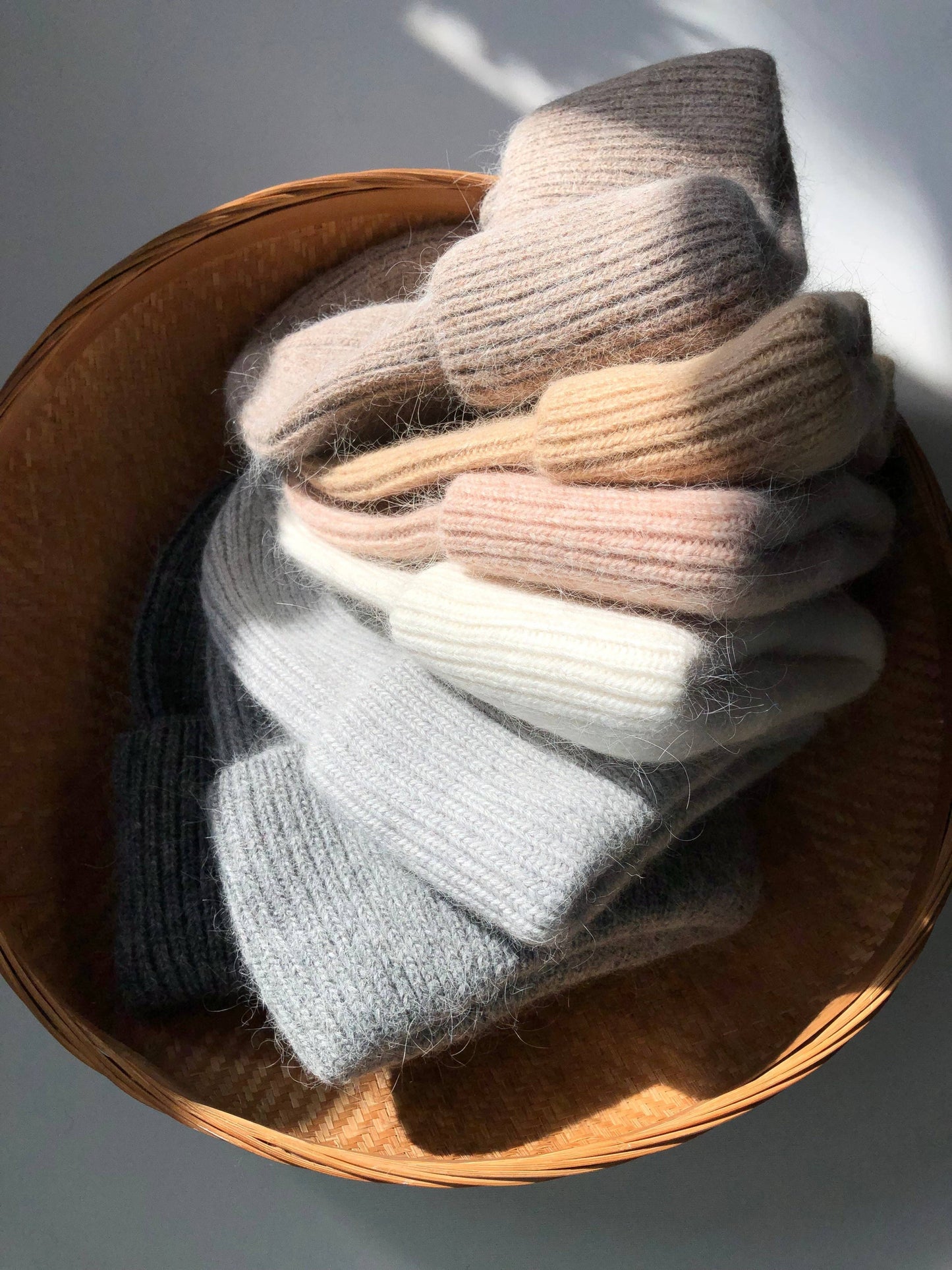 ANGORA AND WOOL BEANIE | MUSHROOM