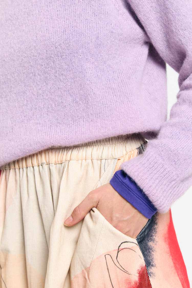 BABOL ALPACA AND MERINO WOOL BLEND JUMPER | LILAC