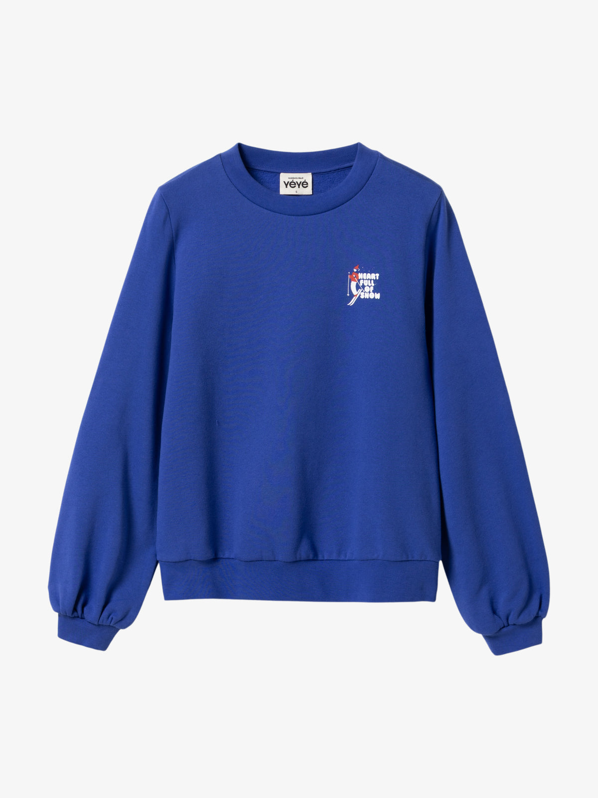 HEART FULL OF SNOW ORGANIC COTTON SWEATSHIRT