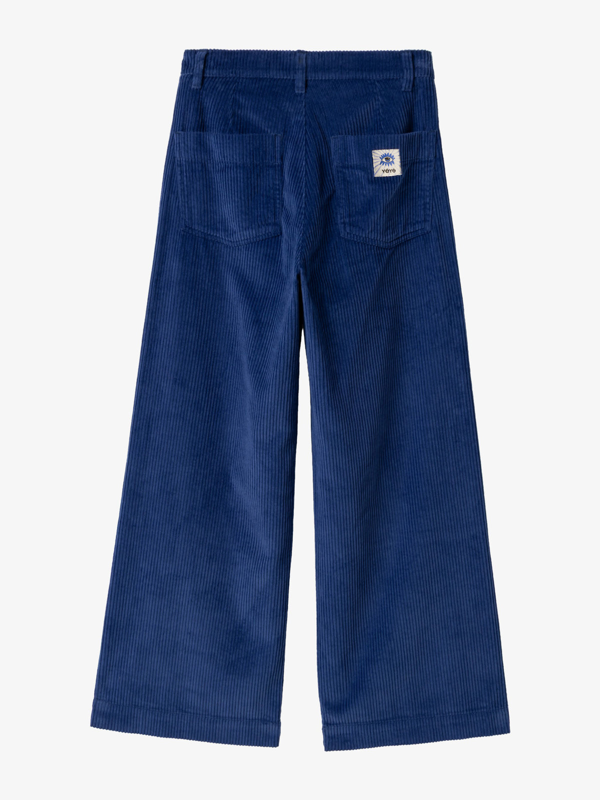 Mademoiselle YéYé Women’s Wide-Leg Corduroy Trousers – Blue