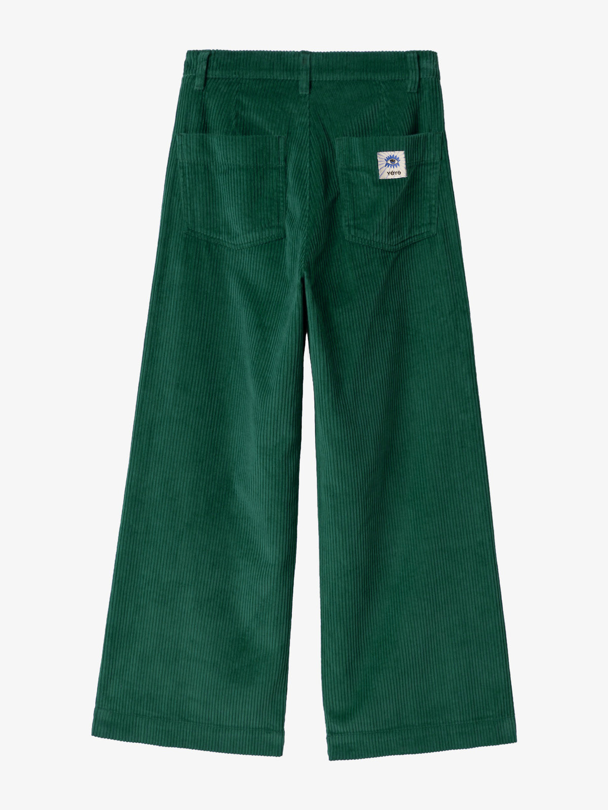 Mademoiselle YéYé Women’s Wide Leg Corduroy Trousers - Emerald Green