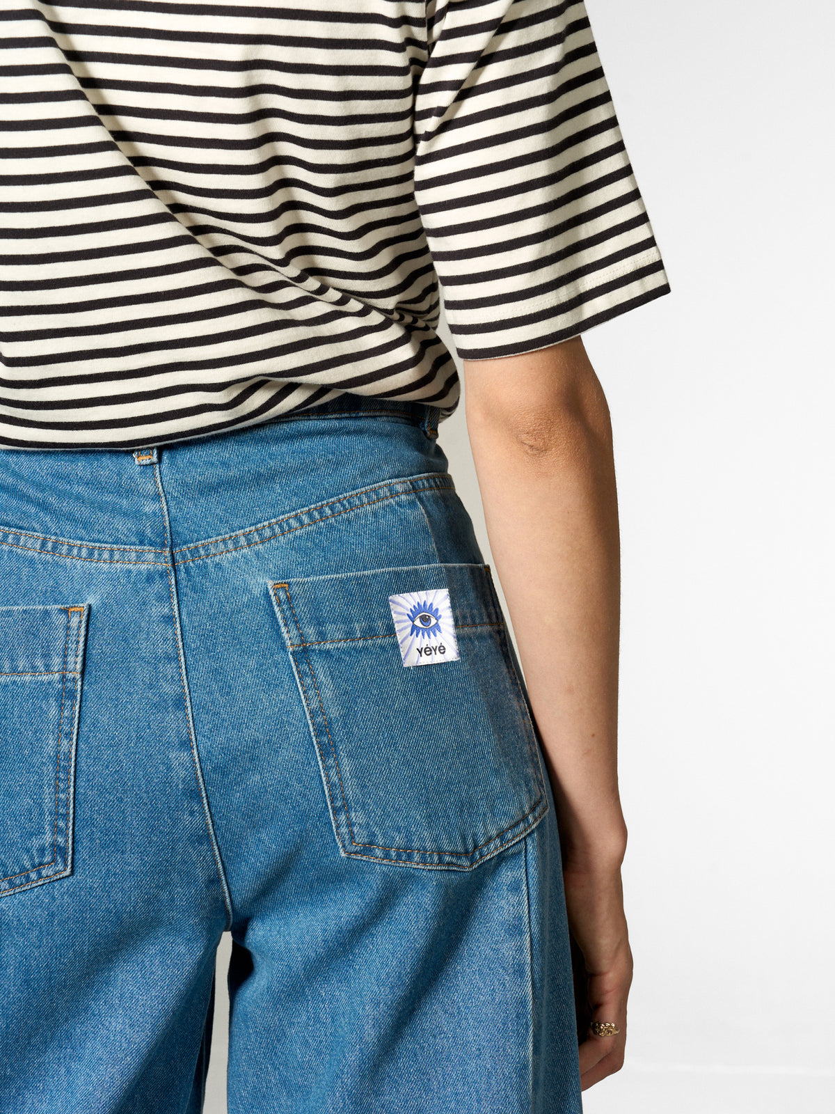WIDE DIVISION DENIM TROUSERS
