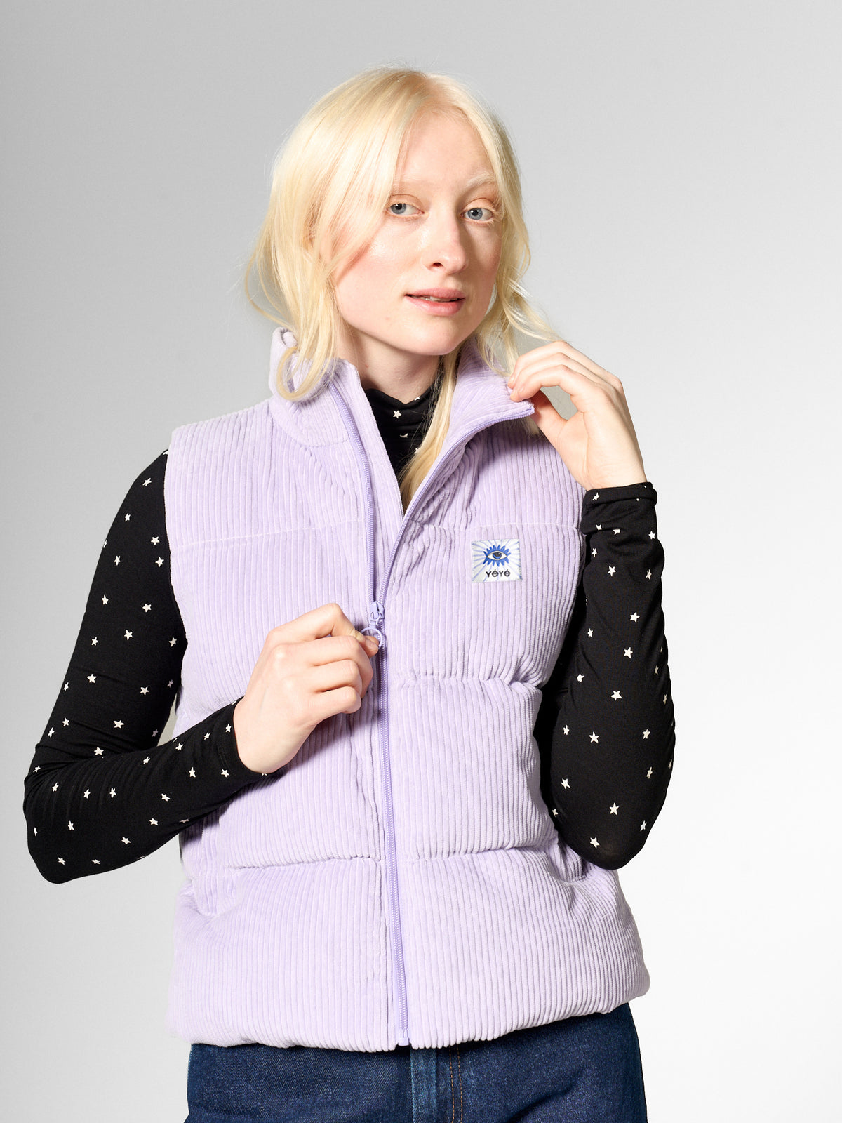 Mademoiselle YéYé Women's Puffer Gilet - Lilac